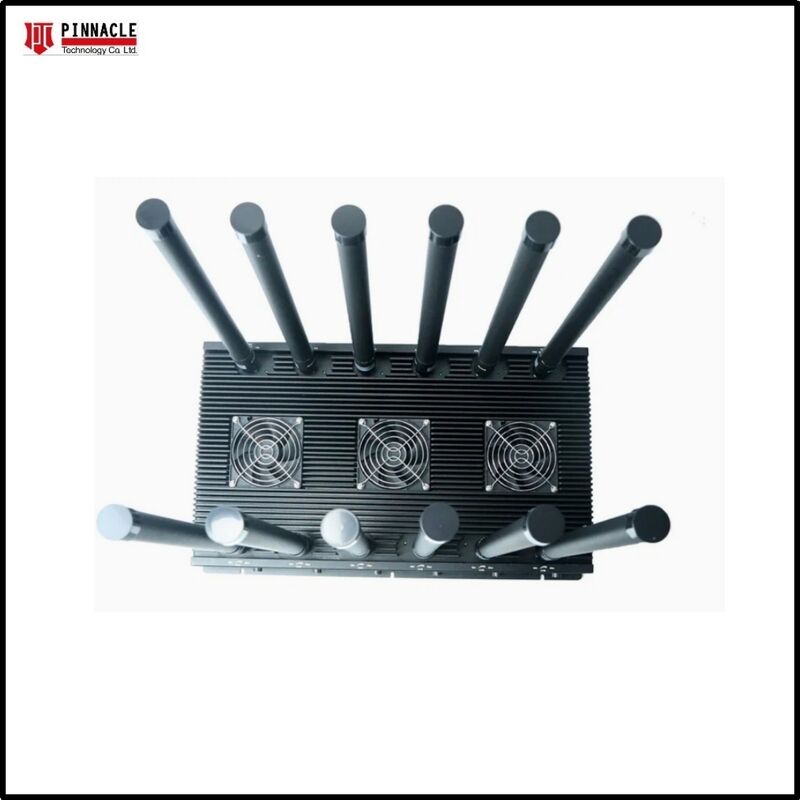 270W High-Power 12-Antenna Desktop Signal Jammer: Full Band 5G/4G/WiFi/GPS Defense System