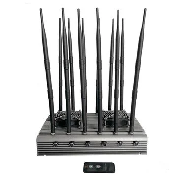 12 Antennas Desktop 2g 3G 4G 5g Bluetooth Phone Jammer with Power Adjustable